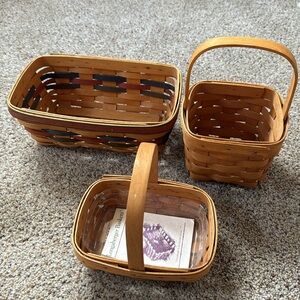 Longaberger Loaf, Horizon of Hope and Small Handled Basket